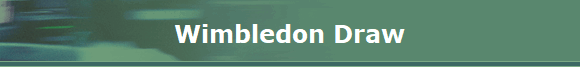 Wimbledon Draw